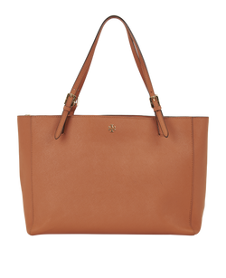 Saffiano York Tote, Leather, Brown, MIV, 3*